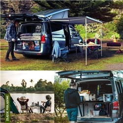 Półka bagażnika (łóżko) do Ford Tourneo Custom II 2023- | Czarny