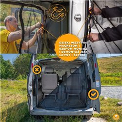 Moskitiera tylnej klapy do Ford Tourneo Custom 2023- | Poliester