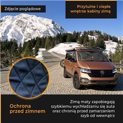 Zasłony blendy termiczne szyb przednich Ford Transit Custom 2023-