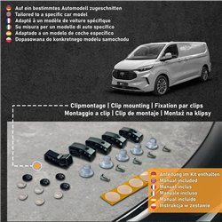 Bonnet guard for Ford Transit Custom 2023- | Black | ABS plastic