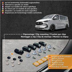 Osłona maski do Ford Tourneo Custom 2023- | Tworzywo sztuczne ABS