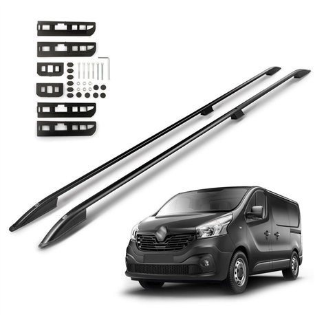 Roof rails for Renault Trafic LONG 2014- | Aluminum | Plastic