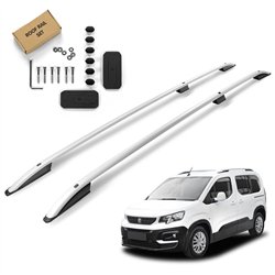 Roof rails for Peugeot Rifter LONG 2018- | Aluminum | Plastic