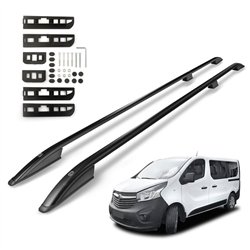 Roof rails for Opel Vivaro SHORT 2014-2019 | Aluminum | Plastic