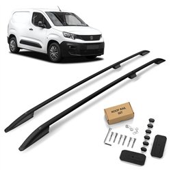 Roof rails for Peugeot Partner LONG 2018- | Aluminum | Plastic
