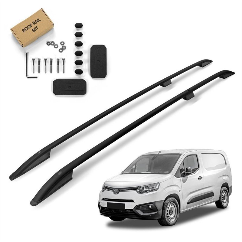 Roof rails for Toyota Proace City LONG 2020- | Aluminum | Plastic