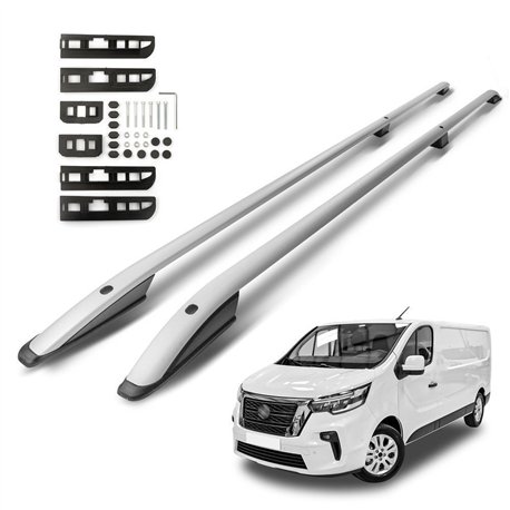 Roof rails for Nissan Primastar LONG 2021- | Aluminum | Plastic