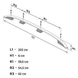 Relingi dachowe do Ford Grand Transit Connect LONG 2024-