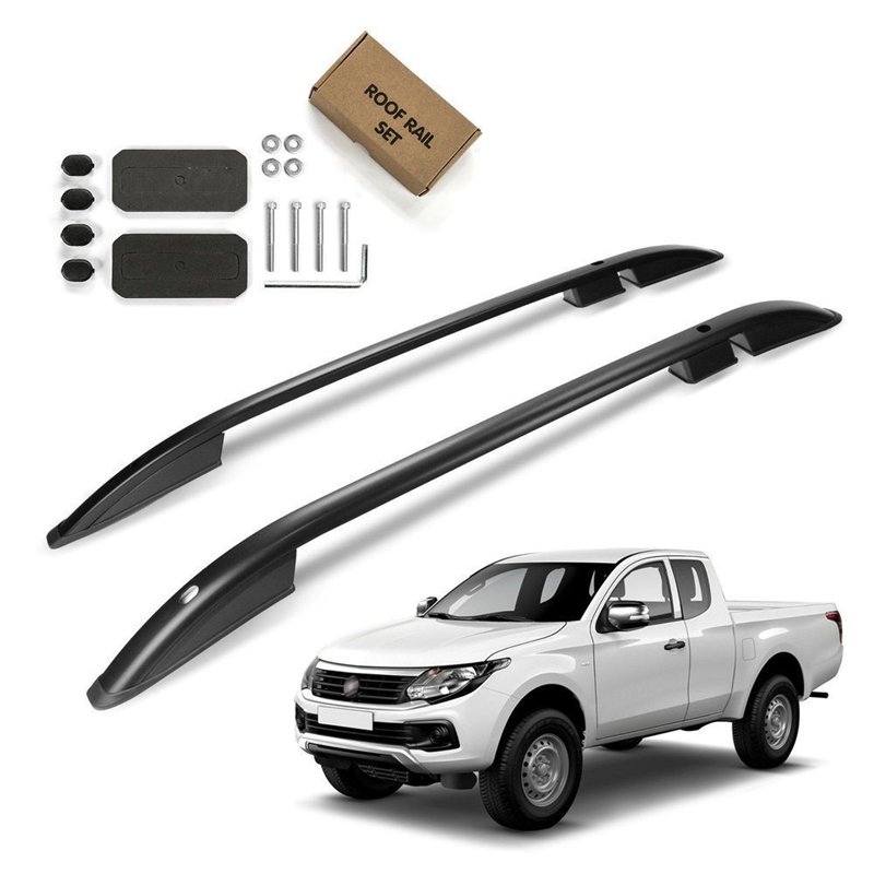 Roof rails for Fiat Fullback 4D 2016-2020 | Aluminum | Plastic