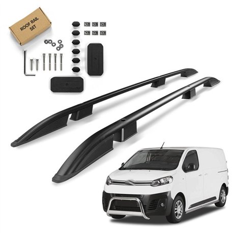 Roof rails for Citroen Dispatch SHORT 2016- | Aluminum | Plastic