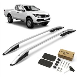 Roof rails for Fiat Fullback 4D 2016-2020 | Aluminum | Plastic