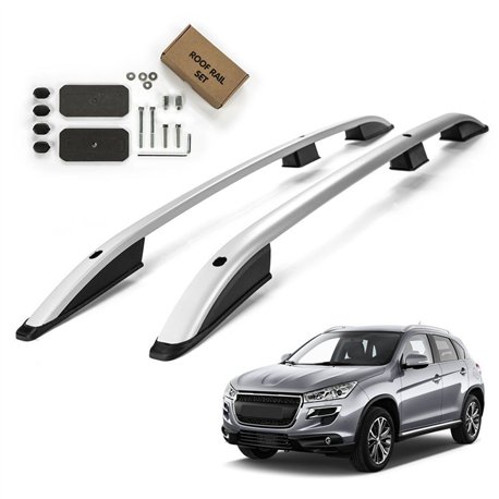 Roof rails for Peugeot 4008 2012-2015 | Aluminum | Plastic