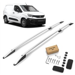 Roof rails for Peugeot Partner LONG 2018- | Aluminum | Plastic