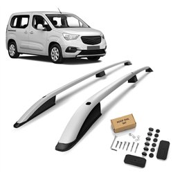 Roof rails for Opel Combo SHORT 2018- | Aluminum | Plastic