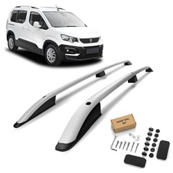 Roof rails for Peugeot Rifter SHORT 2018- | Aluminum | Plastic