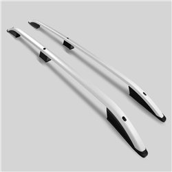 Roof rails for Fiat Qubo 2008-2019 | Silver | Aluminum | Plastic
