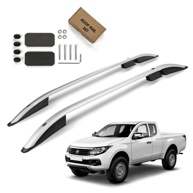 Roof rails for Fiat Fullback 4D 2016-2020 | Aluminum | Plastic