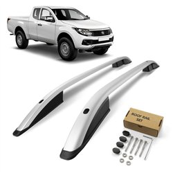 Roof rails for Fiat Fullback 4D 2016-2020 | Aluminum | Plastic