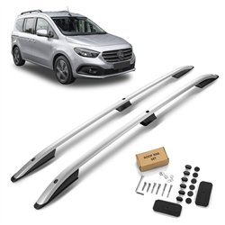Roof rails for Mercedes EQT 2023- | Silver | Aluminum | Plastic