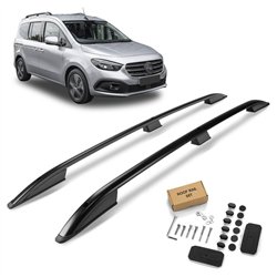 Roof rails for Mercedes EQT 2023- | Black | Aluminum | Plastic