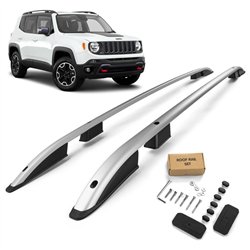 Roof rails for Jeep Renegade 2014- | Silver | Aluminum | Plastic