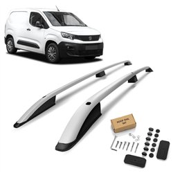 Roof rails for Peugeot Partner SHORT 2018- | Aluminum | Plastic