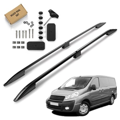 Roof rails for Fiat Scudo SHORT 2007-2016 | Aluminum | Plastic