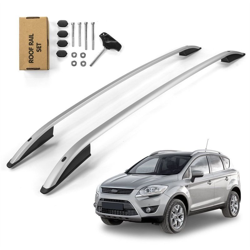 Roof rails for Ford Kuga 2008-2012 | Silver | Aluminum | Plastic