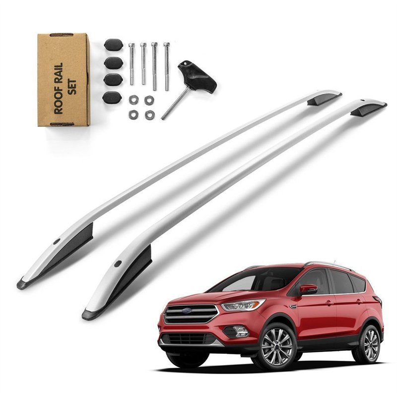 Roof rails for Ford Kuga 2013-2019 | Silver | Aluminum | Plastic