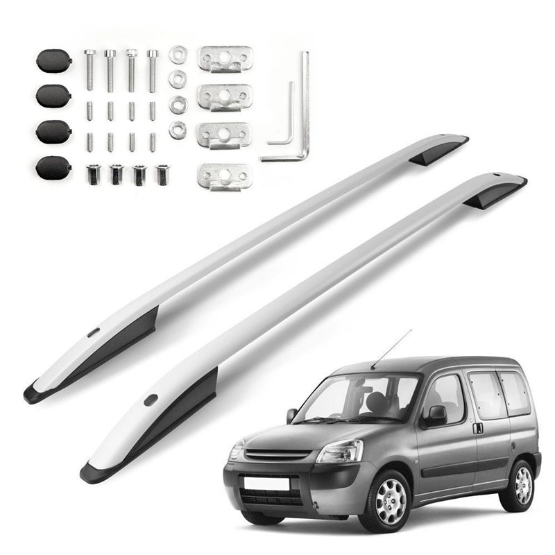 Roof rails for Peugeot Partner 1996-2008 | Aluminum | Plastic