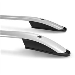 Roof rails for Fiat Panda 2012- | Silver | Aluminum | Plastic