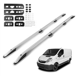 Roof rails for Opel Vivaro SHORT 2001-2014 | Aluminum | Plastic