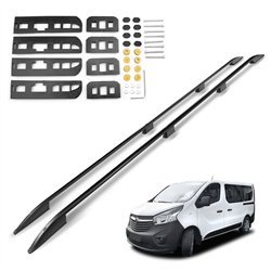 Roof rails for Opel Vivaro LONG 2014-2019 | Aluminum | Plastic