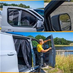 Moskitiery szyb drzwi przednich do Ford Tourneo Custom 2023-