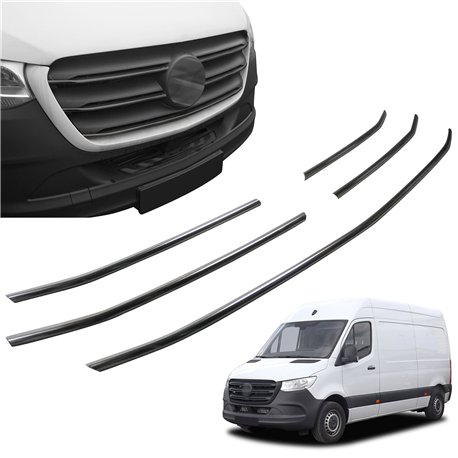 Front grille trims for Mercedes Sprinter 2018- | Stainless steel