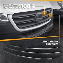 Front grille trims for Mercedes Sprinter 2018- | Stainless steel