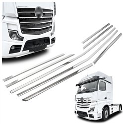Front grille trims for Mercedes Actros 2018- | Stainless steel