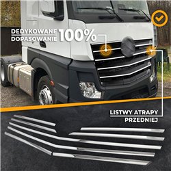 Front grille trims for Mercedes Actros 2018- | Stainless steel