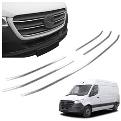 Front grille trims for Mercedes Sprinter 2018- | Stainless steel