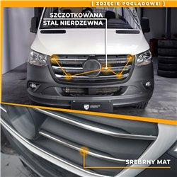 Front grille trims for Mercedes Sprinter 2018- | Stainless steel