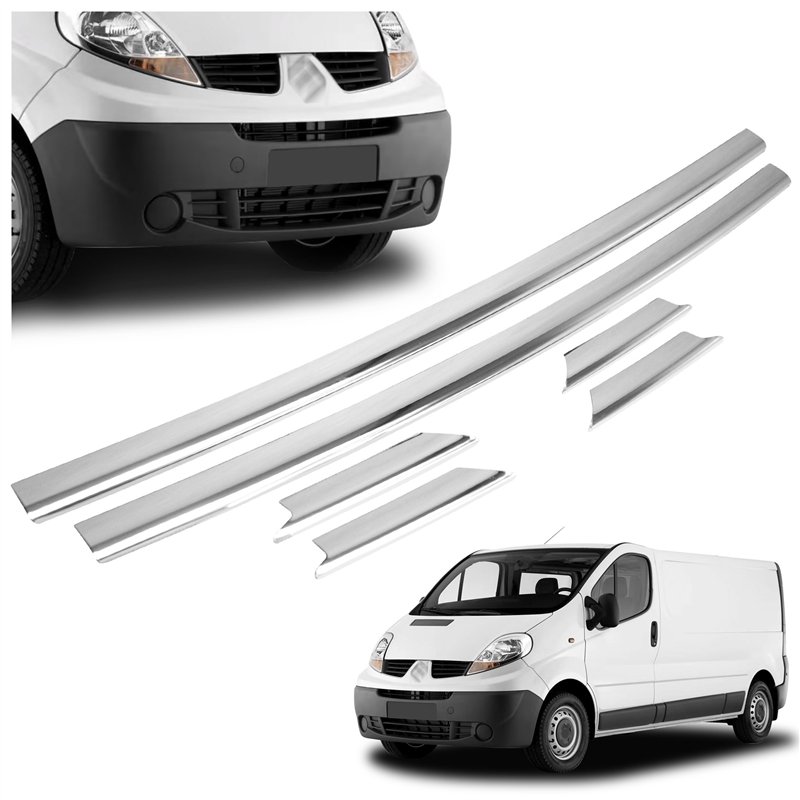 Front bumper grille trims for Renault Trafic FL 2006-2014