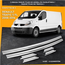 Listwy atrapy zderzaka przedniego do Renault Trafic FL 2006-2014