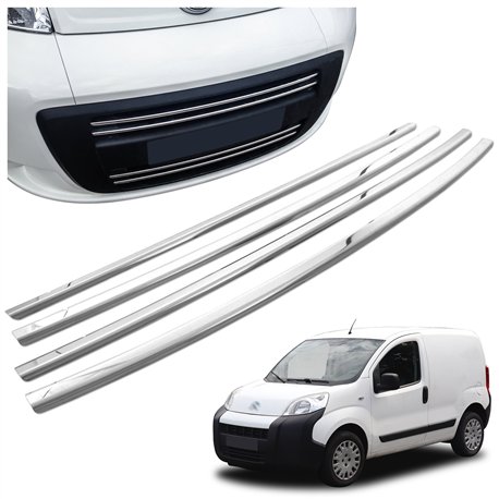 Front grille trims for Citroen Nemo 2008-2014 | Stainless steel