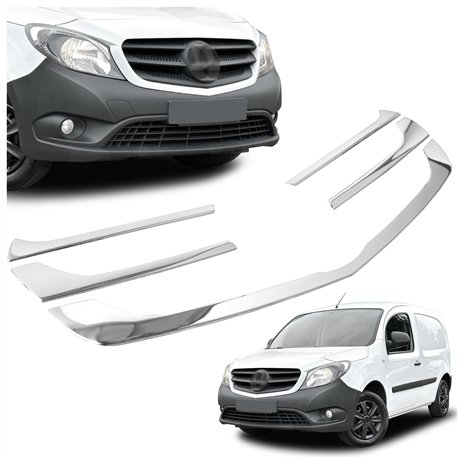 Front grille trims for Mercedes Citan 2012-2021 | Stainless steel