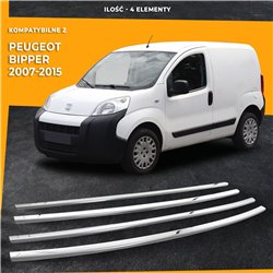 Front grille trims for Peugeot Bipper 2007-2015 | Stainless steel