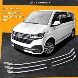Listwy atrapy zderzaka przedniego Volkswagen VW Multivan 2019-2022