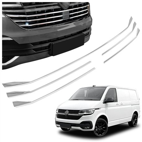 Front bumper grille trims for Volkswagen VW Transporter 2019-2023