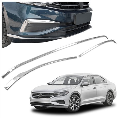 Front bumper grille trims for Volkswagen VW Passat Sedan 4D FL 2019-2021
