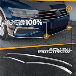 Listwy atrapy zderzaka przedniego Volkswagen VW Passat Sedan 4D FL 2019-2021