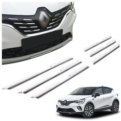 Front grille trims for Renault Captur 2020- | Stainless steel